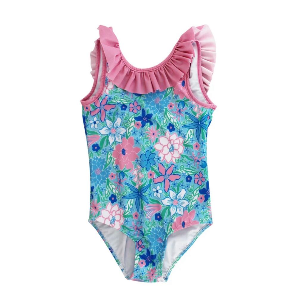 J. Bailey Girls One Piece Swimsuit- Floral NWT Size 2T‎
